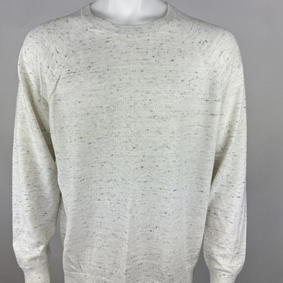 Vince Cotton Wool Pullover Sweater Mens XL NWOT $265 Long Sleeve Crew Neck Ivory - Picture 7 of 13